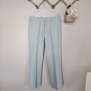 Izod Women’s Petite 8P Sage Green Trousers – Lightweight Dress Pants, Excellent